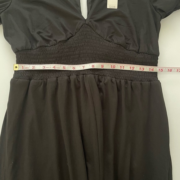 Anthropologie Hutch Long Sleeve Black Wide-Leg V-Neck Jumpsuit Romper - size M - Picture 6 of 15